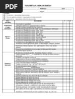 Ficha conselho classe modelo