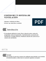 Costos de Un Sistema de Ventilación: Asignatura: Ventilación de Minas Docente: Ing. Aníbal Meza Castañeda