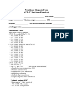 Nutritional Diagnosis Form ICD-9