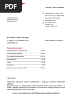 Bank of America Bank Statement