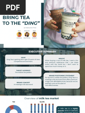 Proposal Hoan Chỉnh Triplet Lemon Three Pdf Tea Brand
