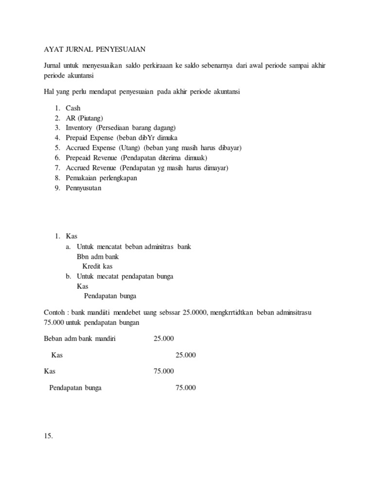 Ayat Jurnal Penyesuaian | PDF