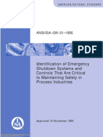 ANSI-ISA S91.01 (1995) Identification of Emergency Shutdown Systems and Control