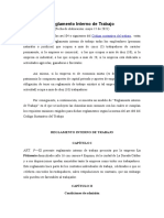 Modelo para La Elaboracion de Un Reglamento Interno de Trabajo