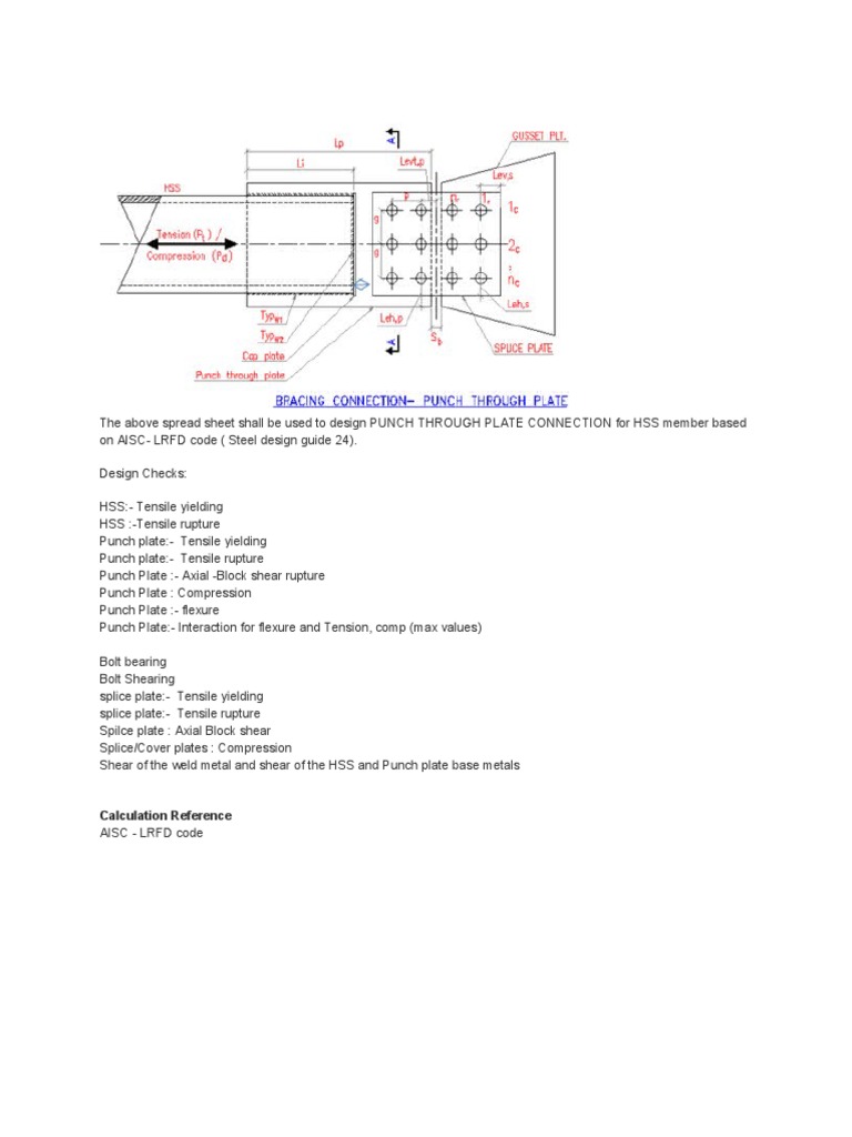 AISCLRFD HSS Bracing Punch Plate Connection PDF