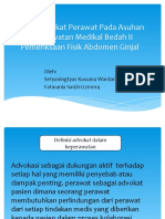 Peran Advokat Perawat Pada Asuhan Keperawatan Medikal Bedah II Pemeriksaan Fisik Abdomen Ginjal