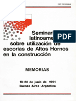 Seminario Latinoamericano Sobre Utilización de Escorias de Altos Hornos en La Construcción