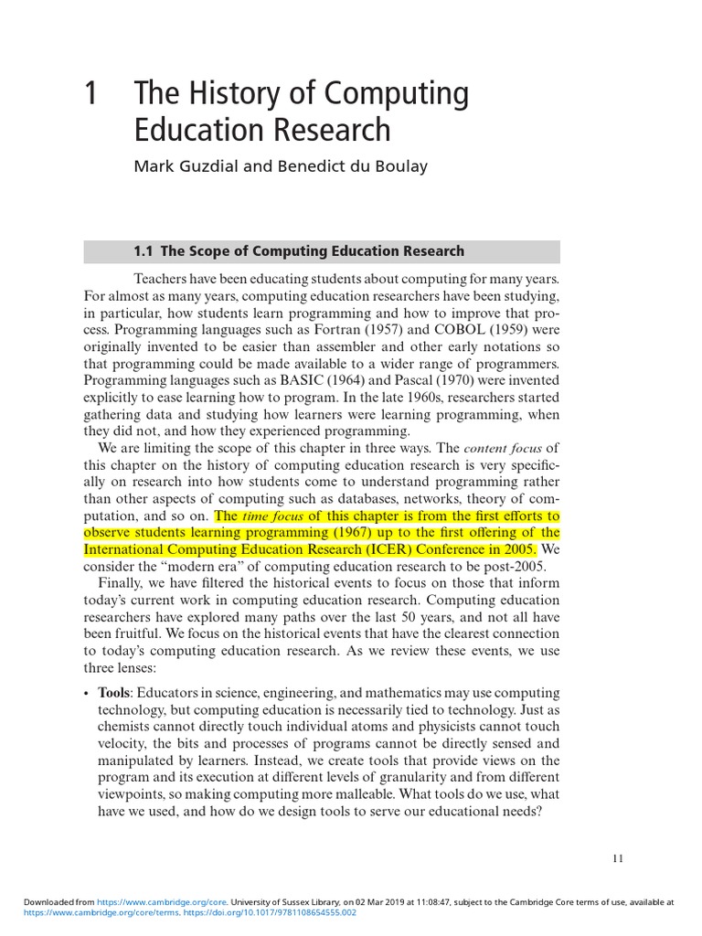 1 The History of Computing | PDF | Computer Programming | Graphical ...