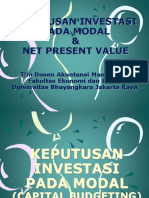 Keputusan Investasi Pada Modal Net Present Value