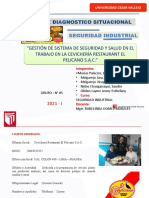 005 - Informe Diagnostico Gestión de Sistema de Seguridad y Salud en El Trabajo en La Cevichería Restaurant El Pelicano S.A.C.