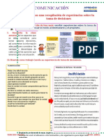 Escribimos Una Recopilacion de Experiencias Sobre Toma de Decisiones