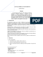 Preguntas Sobre El Conocimiento