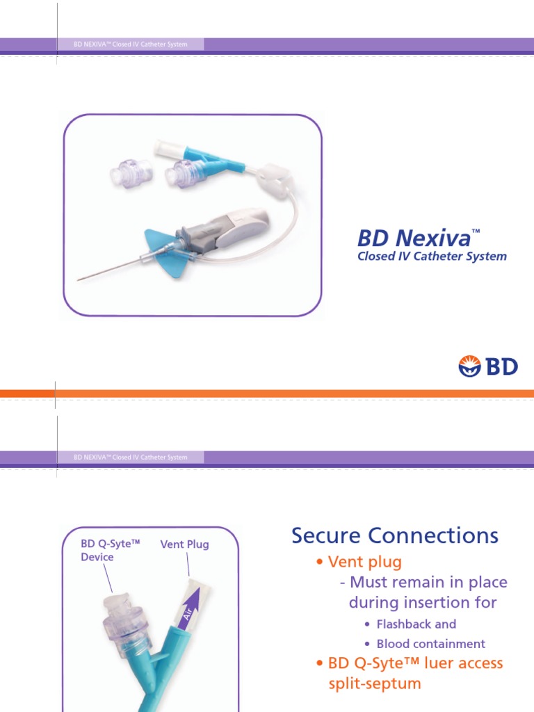 If BD Nexiva Closed IV Catheter System Dual Port Insertion Guide QG en ...