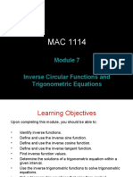 Inverse Circular Functions and Trigonometric Equations: Rev.S08