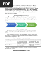 What Is Management Science?: Management Science (MS) Known To Some As Quantitative Analysis (QA)