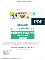 1st Year Chemistry Pairing Scheme 2021 - 11th Class - Ratta - PK