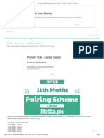 11th Class Maths Pairing Scheme 2021 - FSC - ICS 1st Year - Ratta - PK