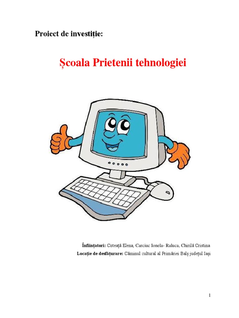 Proiect Infiintare Laborator Informatica - Cursant Carciuc Ionela ...