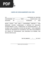 Modelo de Carta de Desligamento