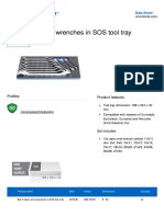 Set of Open End Wrenches in SOS Tool Tray: Data Sheet