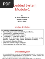 Embedded System Module-1: by Dr. Manoj Prabhakaran - K Assistant Professor, SEEE, VIT Bhopal