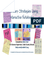 Vocabulary Strategies Using Interactive Notebooks: Compiled by K-5 Science Supervisor, Cobb County Schools
