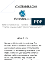 Tender Publishing - Hosting - Promotions - Vendor Management - Event Management