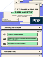 ARALIN 12 Pagbasa at Pagsuri NG Iba't Ibang Mga Teksto Tungo Sa Pananaliksik