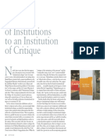 Fraser Andrea 2005 From the Critique of Institutions to an Institution of Critique