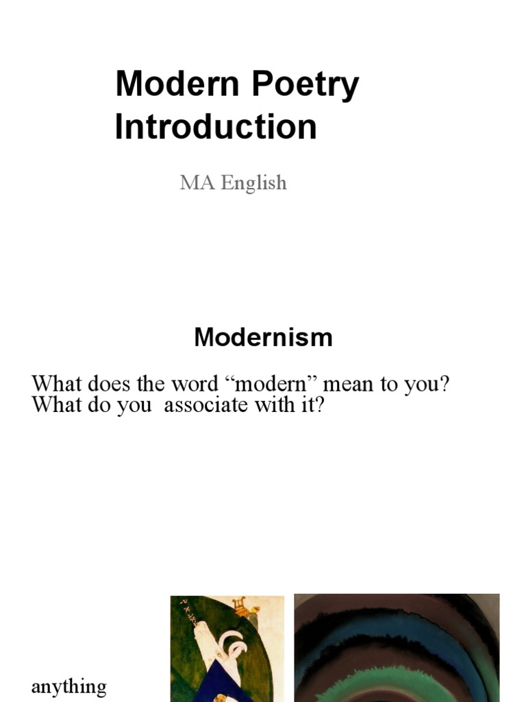 Introduction to Modernist Poetry | PDF | Modernism | Poetry