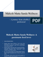 Mahesh Matta Sanda Wellness - A Passionate Food Lover