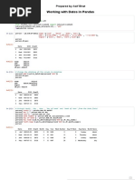 Working With Dates in Pandas: Prepared by Asif Bhat