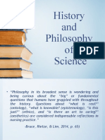 History and Philosophy of Science