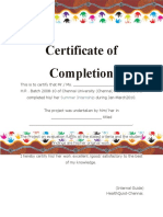 Certificate of Completion Template FF