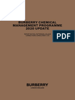 Burberry 2020 Chemical Management Programme Update