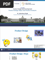 Lecture 05 Product Design Steps and Product Analysis