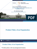 Lecture 03 Product Policy of An Organization and Selection of Profitable Products
