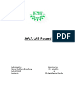 Java Lab Record