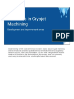 Advances in Cryojet Machining: Development and Improvement Areas