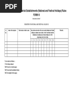 The Tamil Nadu Industrial Establishments (National and Festival Holidays) Rules Form Vi