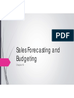 CH 16 Sales Forecasting and Budgeting