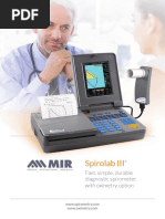 Spirolab III: Fast, Simple, Durable Diagnostic Spirometer With Oximetry Option