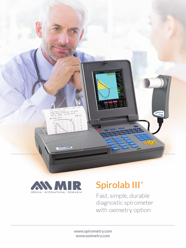 Spirolab III Fast, Simple, Durable Diagnostic Spirometer With Oximetry