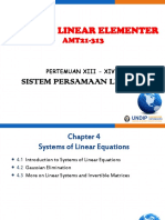 Aljabar Linear Elementer - Pertemuan Ke-13 & 14