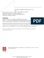 Andersen, R. M. (2008). National health surveys and the behavioral model of health services use. Medical care, 46(7), 6