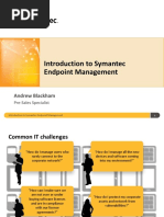 Introduction To Symantec Endpoint Management: Andrew Blackham