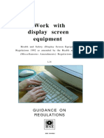 Work With Display Screen Equipment: Guidance On Regulations