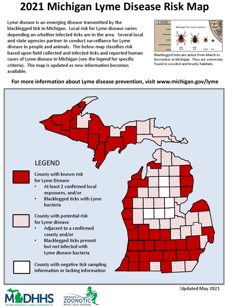 2020 Lyme Disease MDHHS Map PDF
