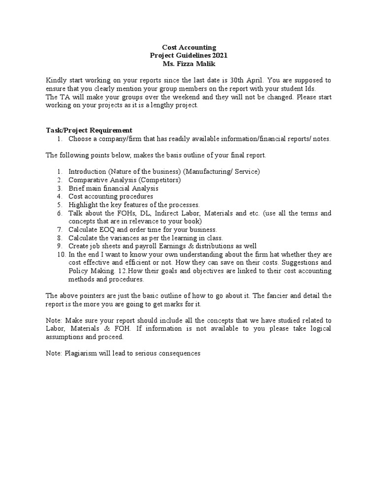 Project Outline | PDF