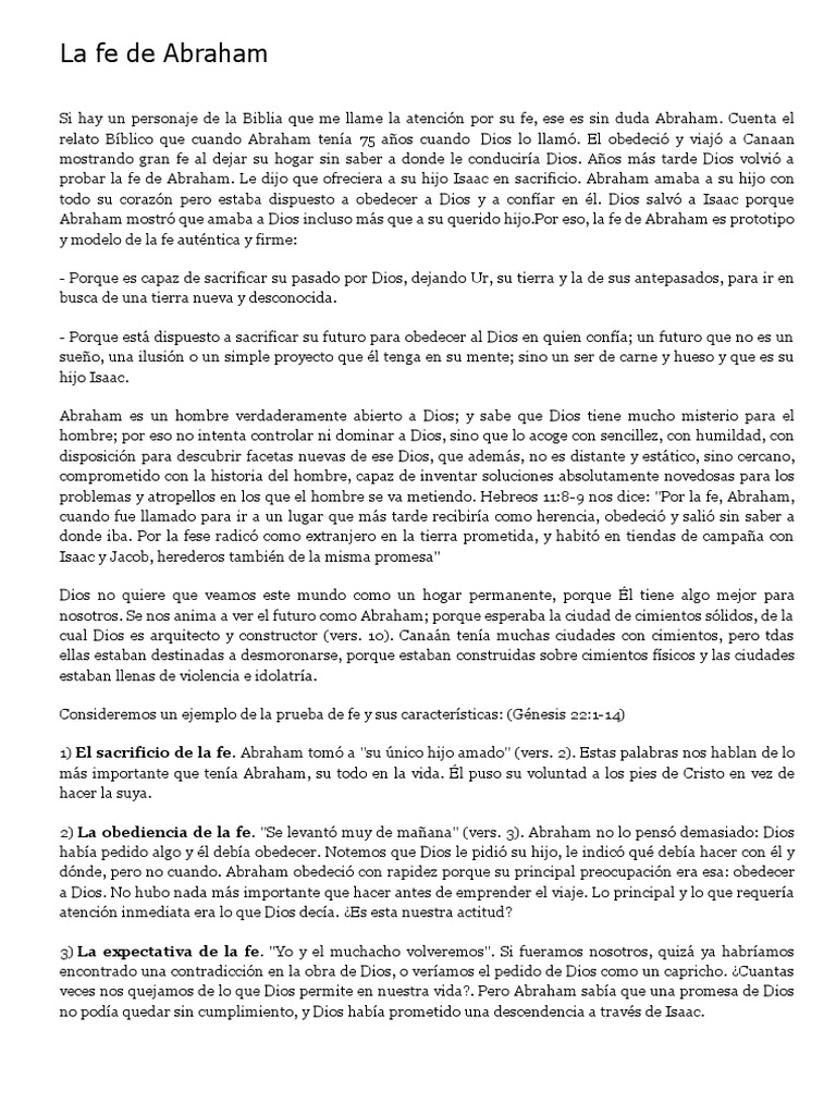 La Fe de Abraham | PDF